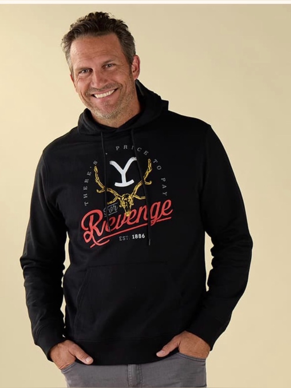 Yellowstone Revenge Black Hoodie- Size Large
